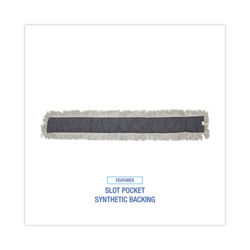 Disposable Dust Mop Head, Cotton, Cut-End, 60w x 5d