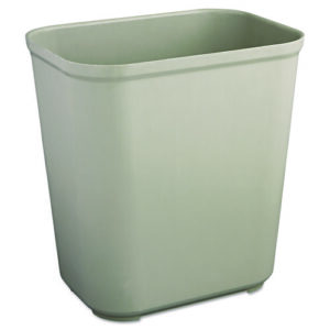 Fire Resistant Wastebasket, 7 gal, Fiberglass, Gray