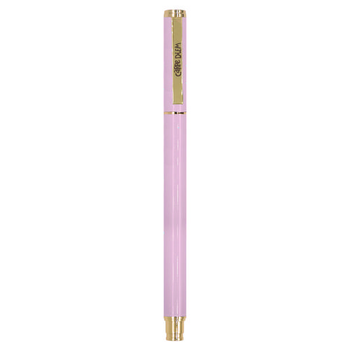 Carpe Diem Metal Gel Pen, Stick, Medium 0.7 mm, Black Ink, Pink Barrel, 6/Pack