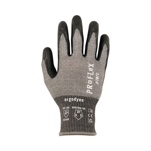 ProFlex 7072 ANSI A7 Nitrile-Coated CR Gloves, Gray, Medium, Pair