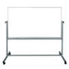 Mobile Magnetic Whiteboard, 72" x 40", White Surface, Silver Aluminum Frame