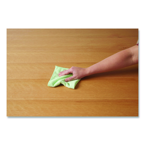 Microfiber Cleaning Cloths, 12 x 12, Green, 24/Pack - Image 4