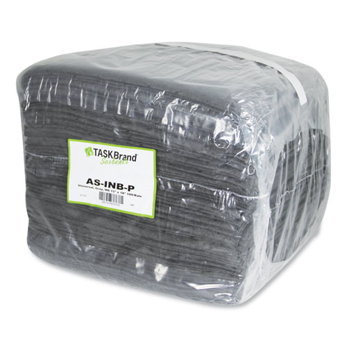 TASKBrand All Sorb Industrial Sorbent Pad, 0.24 gal, 15 x 18, 100/Carton
