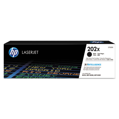 HP 202X (CF500X) Original High Yield Laser Toner Cartridge - Black - 1 Each