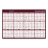 Reversible Horizontal Erasable Wall Planner, 48 x 32, Assorted Sheet Colors, 12-Month (Jan to Dec): 2025
