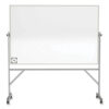 Reversible Magnetic Hygienic Porcelain Whiteboard with Aluminum Frame, 96" x 48", White Surface, Satin Aluminum Frame