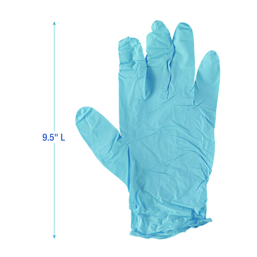 Disposable Examination Nitrile Gloves, Medium, Blue, 5 mil, 100/Box