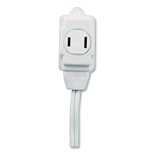 Indoor Extension Cord, 15 ft, 13 A, White