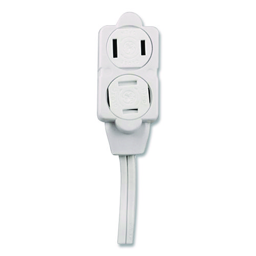 Indoor Extension Cord, 15 ft, 13 A, White