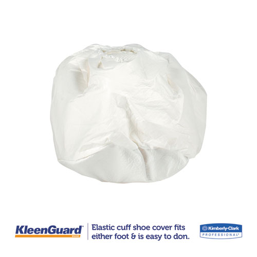 A40 Liquid and Particle Protection Shoe Covers, Medium, White, 400/Carton