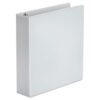 Economy Round Ring View Binder, 3 Rings, 2" Capacity, 11 x 8.5, White