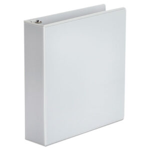 Economy Round Ring View Binder, 3 Rings, 2" Capacity, 11 x 8.5, White