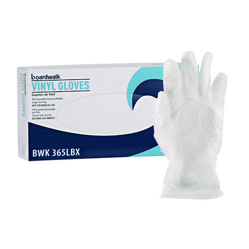 General Purpose Vinyl Gloves, Powder/Latex-Free, 2.6 mil, Large, Clear, 100/Box, 10 Boxes/Carton