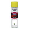 Industrial Choice M1400 System Water-Based Construction Marking Paint, Flat High Vis Yellow, 17 oz Aerosol Can, 12/Carton