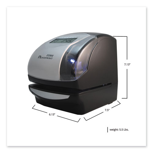ES900 Atomic Electronic Payroll Recorder, Time Stamp and Numbering Machine, Digital Display, Black - Image 5