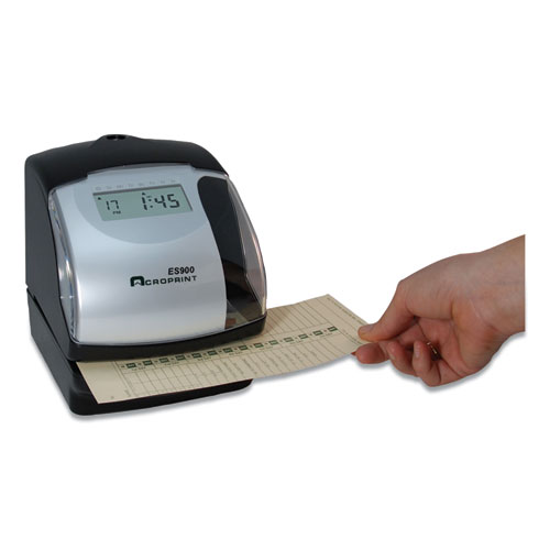 ES900 Atomic Electronic Payroll Recorder, Time Stamp and Numbering Machine, Digital Display, Black - Image 6