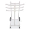 Hoop Storage Rack, Plastic, 176 lb Capacity, 26 x 22 x 49, White