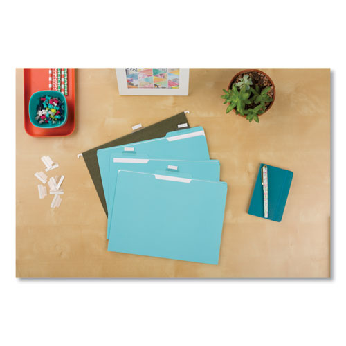 Insertable Index Tabs with Printable Inserts, 1/5-Cut, Clear, 1" Wide, 25/Pack