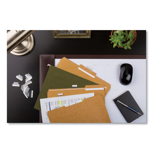 Insertable Index Tabs with Printable Inserts, 1/5-Cut, Clear, 1" Wide, 25/Pack