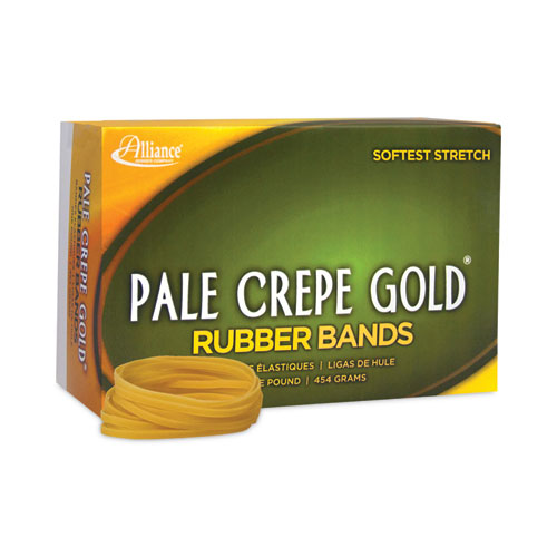 Pale Crepe Gold Rubber Bands, Size 32, 0.04" Gauge, Golden Crepe, 1 lb Box, 1,100/Box - Image 3