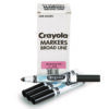 Broad Line Washable Markers, Broad Bullet Tip, Black, 12/Box