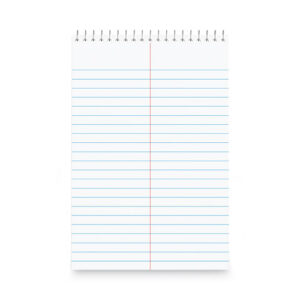 Steno Pads, Gregg Rule, Red Cover, 80 White 6 x 9 Sheets, 6/Pack