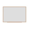 Deluxe Melamine Dry Erase Board, 72" x 48", White Surface, Oak Finished Fiberboard (MDF) Frame