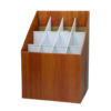 Upright Blueprint Rolled File Corrugated Box, 12 Compartments, 15 x 12 x 22, Oak