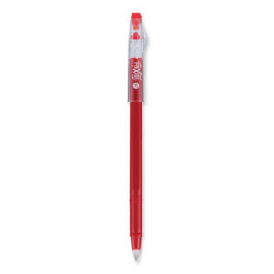 FriXion ColorSticks Erasable Gel Pen, Stick, Fine 0.7 mm, Red Ink, Red Barrel, Dozen