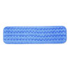 Microfiber Wet Room Pad, Split Nylon/Polyester Blend, 18", Blue, 12/Carton