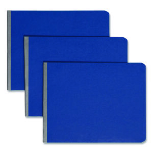 Prong Fastener  Premium Pressboard Report Cover, Two-Prong Fastener: 2" Capacity, 8.5 x 11, Dark Blue/Dark Blue