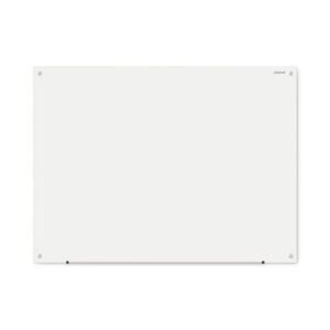 Frameless Glass Marker Board, 48" x 36", White Surface