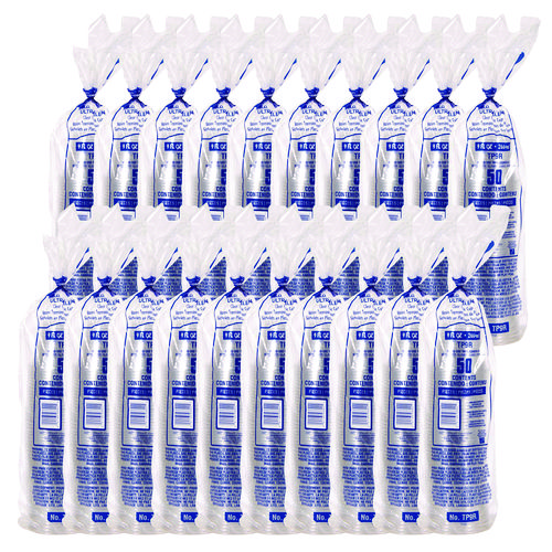 Ultra Clear PET Cups, Squat, 9 oz, Plastic, 50/Bag, 20 Bags/Carton