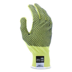 CutPro Kevlar Gloves 9396, Yellow/Black, Large, Pair