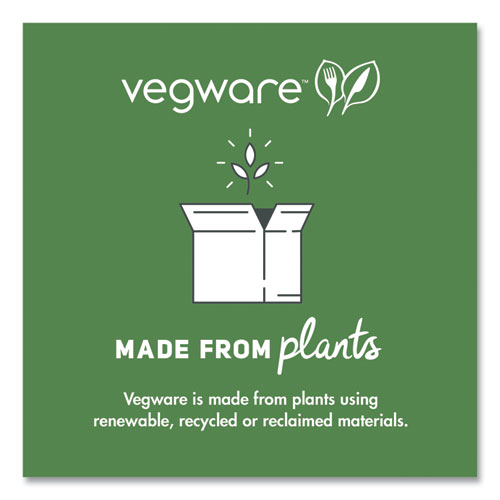 89 Series Hot Cup Lids, Fits Vegware 89-Series Hot Cups, Plastic, White, 1,000/Carton