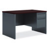 38000 Series Right Pedestal Desk, 48" x 30" x 29.5", Mahogany/Charcoal