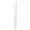Impress Heavyweight Full-Length Polystyrene Cutlery, Knife, Plastic, White, 100/Box