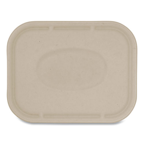 Fiber Lids for Fiber Containers, 7.8 x 10.1 x 0.5, Natural, Paper, 400/Carton