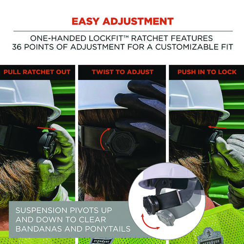 Skullerz 8967 Class E Lightweight Cap-Style Hard Hat, 6-Point Suspension, Orange