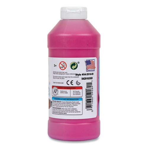 Washable Paint, Magenta, 16 oz Bottle