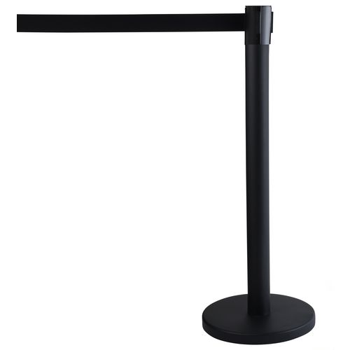 Economy Crowd Control, Assorted Materials, 14" x 35" x 9 ft 6", Black, 2/Carton