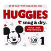 Snug and Dry Diapers, Size 1, 8 lbs to 14 lbs, 108/Carton