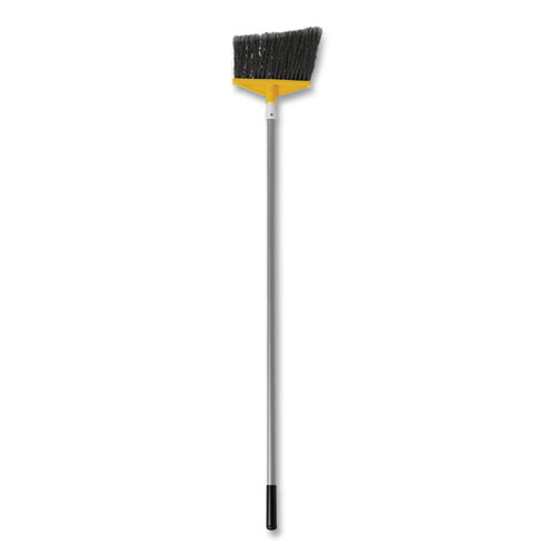 Angled Large Broom, 48.78" Handle, Silver/Gray