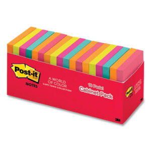 Original Pop-up Refill Cabinet Pack, 3" x 3", Poptimistic Collection Colors, 100 Sheets/Pad, 18 Pads/Pack