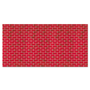 Fadeless Designs Bulletin Board Paper, Brick, 50 ft x 48", Red/White