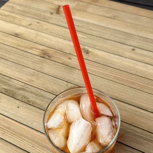 Jumbo Straws, 7.75", Polypropylene, Red, 2,500/Carton