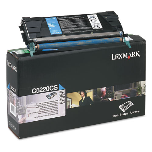 C5220CS Return Program Toner, 3,000 Page-Yield, Cyan