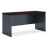 38000 Series Desk Shell, 60w x 24d x 29.5h, Mahogany/Charcoal