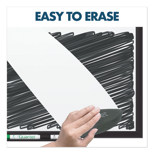 Classic Series Porcelain Magnetic Dry Erase Board, 60" x 36", White Surface, Black Aluminum Frame