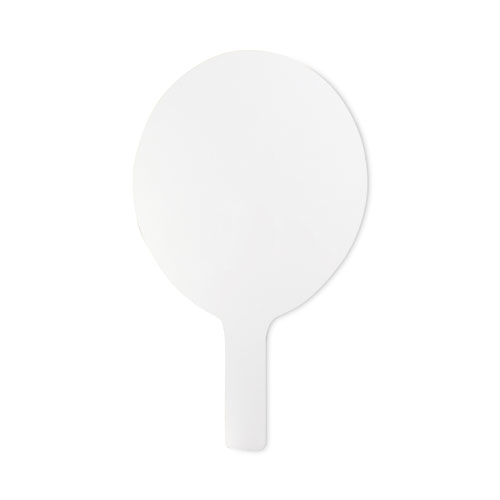 Dry Erase Paddle, 12" x 7", White Surface, 12/Pack
